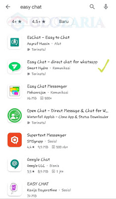 Aplikasi easy chat direct chat whatsapp di play store