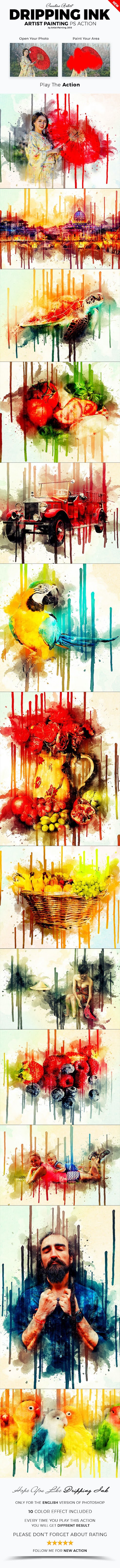 GraphicRiver - Dripping Ink Artist Painting Photoshop Action 21399581 3 New Image Preview