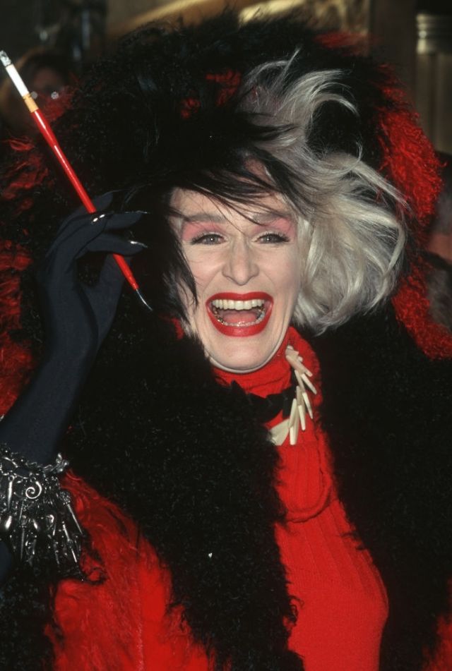 Fascinating Photos of Glenn Close in Costumes as Cruella de Vil at the