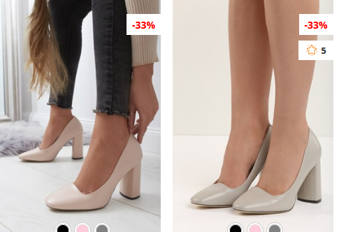 Pantofi dama gri, Roz de birou ieftini eleganti lejeri Pantofi dama gri, Roz de birou ieftini eleganti lejeri