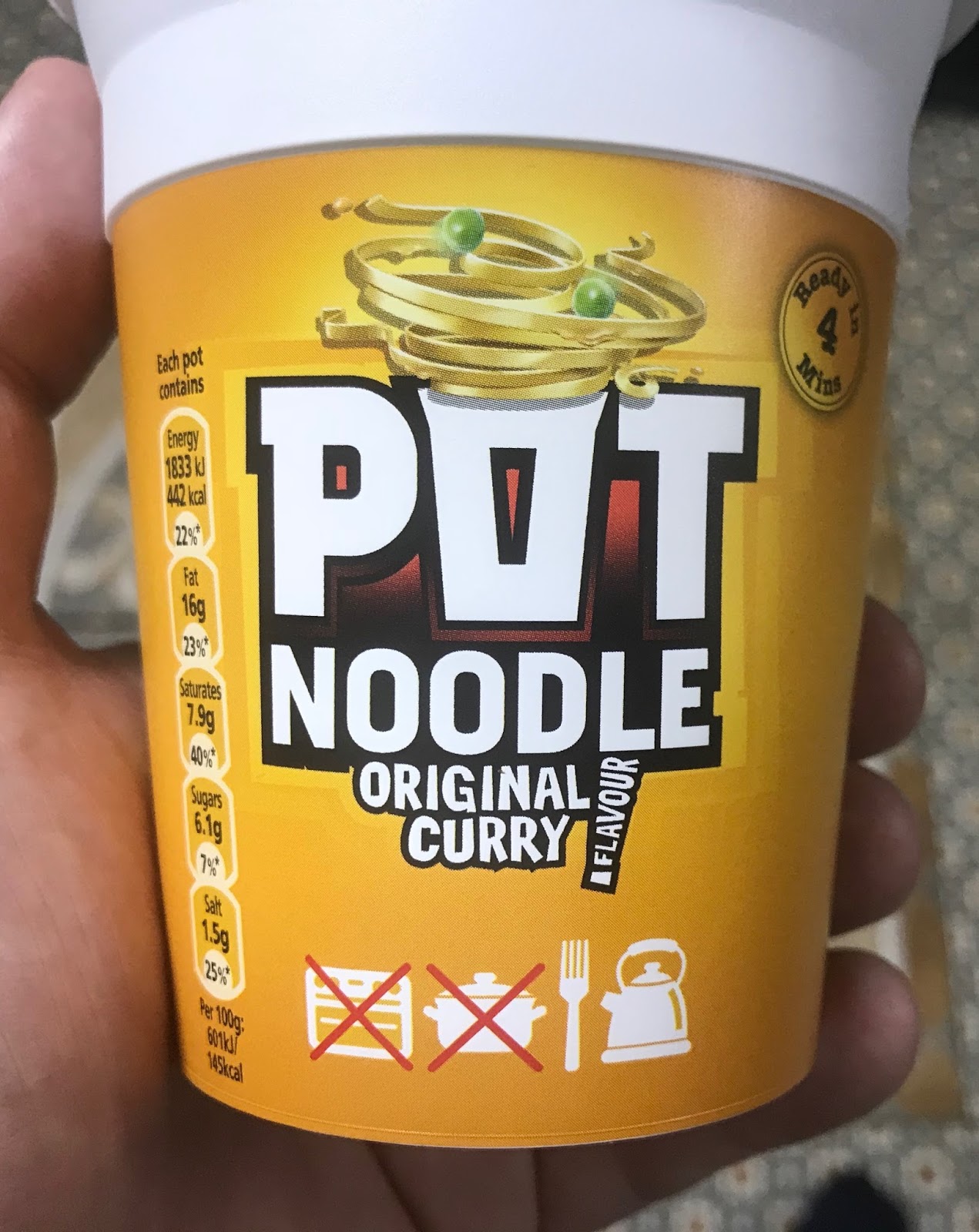 RevK®'s rants Today's recipe Curry Pot Noodle