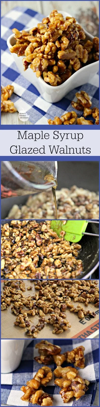Maple Syrup Glazed Walnuts | Renee's Kitchen Adventures: quick, healthy and utterly delicious snack for anytime!