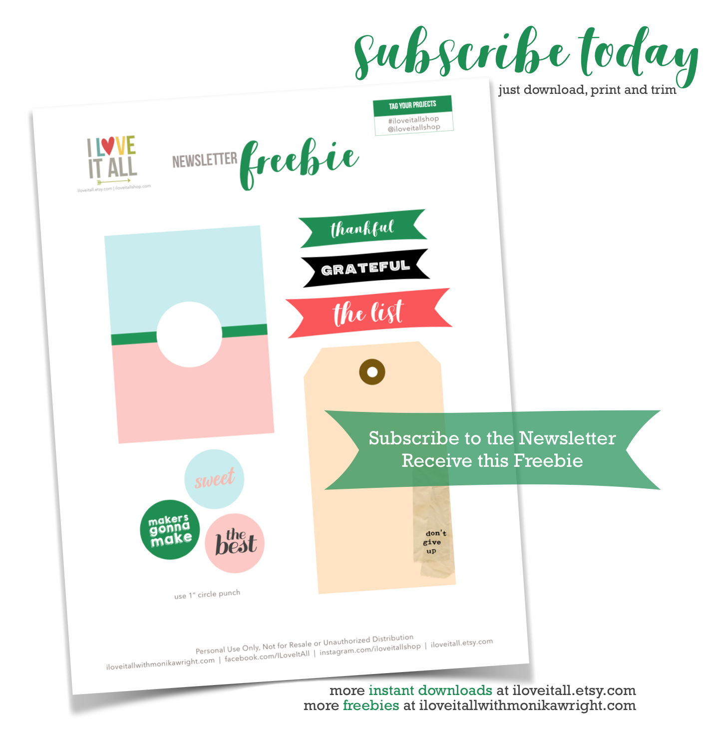 newsletter freebie