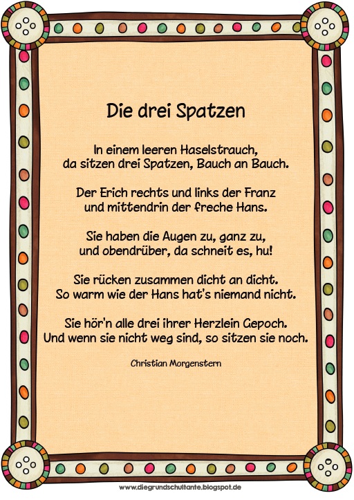 Grundschultante Gedicht Des Monats