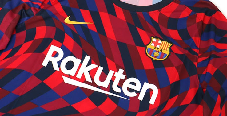 Spectacular Fc Barcelona 20 21 Pre Match Shirt Released Inspired By Gaudi Mosaics Footy Headlines