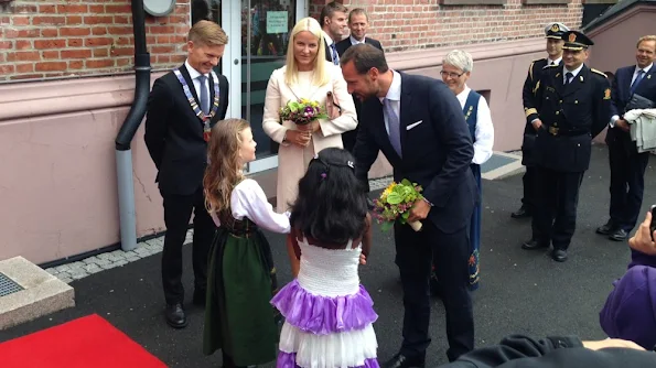 Crown Prince Haakon and Crown Princess Mette Marit of Norway visited Østfold