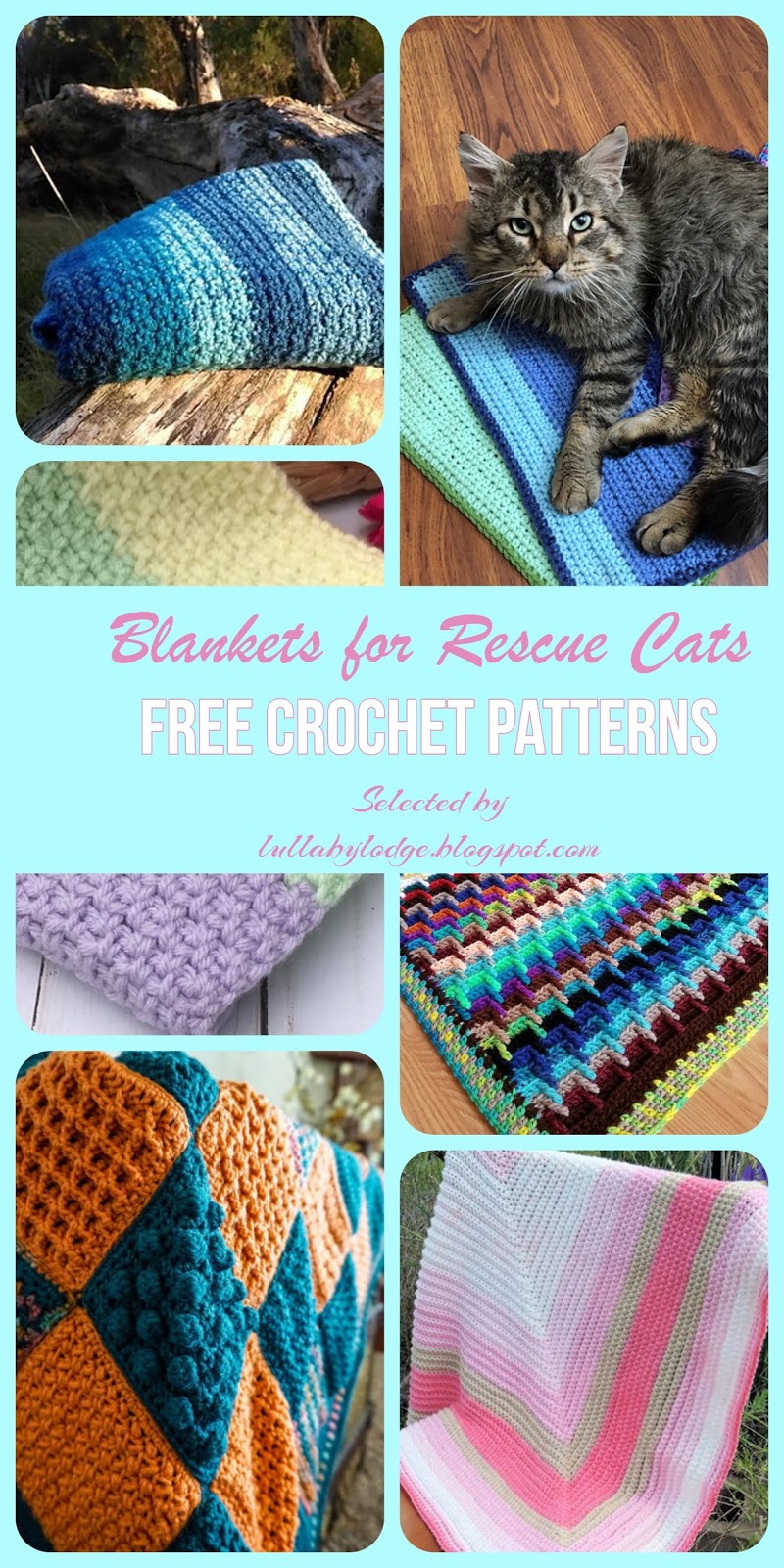 Lullaby Lodge: Make a blanket for a rescue cat - Free crochet patterns  selected by Lullaby Lodge