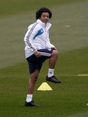 Marcelo training with Real Madrid