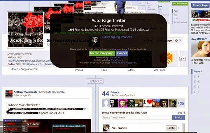 Auto Invite all Facebook friends with just easy steps. 