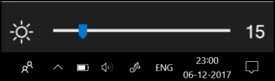 добавить ползунок яркости в Windows 10