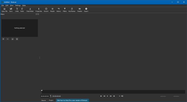 Shortcut est un logiciel de montage vidéo gratuit pour Windows avec prise en charge 4K