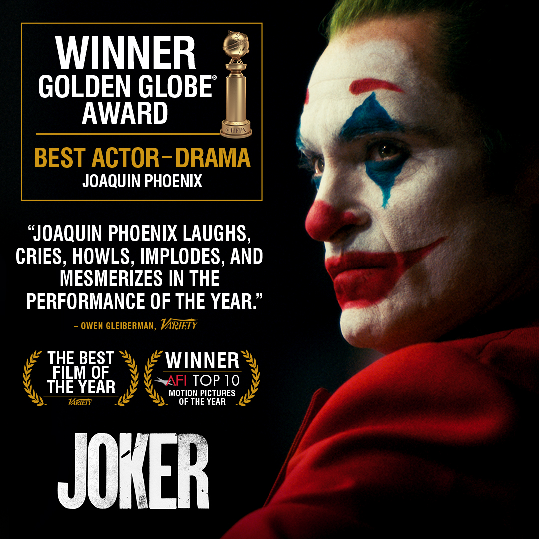 JOKER Wins Twice at the 2020 Golden Globes1080 x 1080