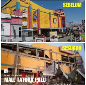 Foto Mall Tatura Palu Sebelum dan Sesudah Gempa Tsunami Tahun 2018 