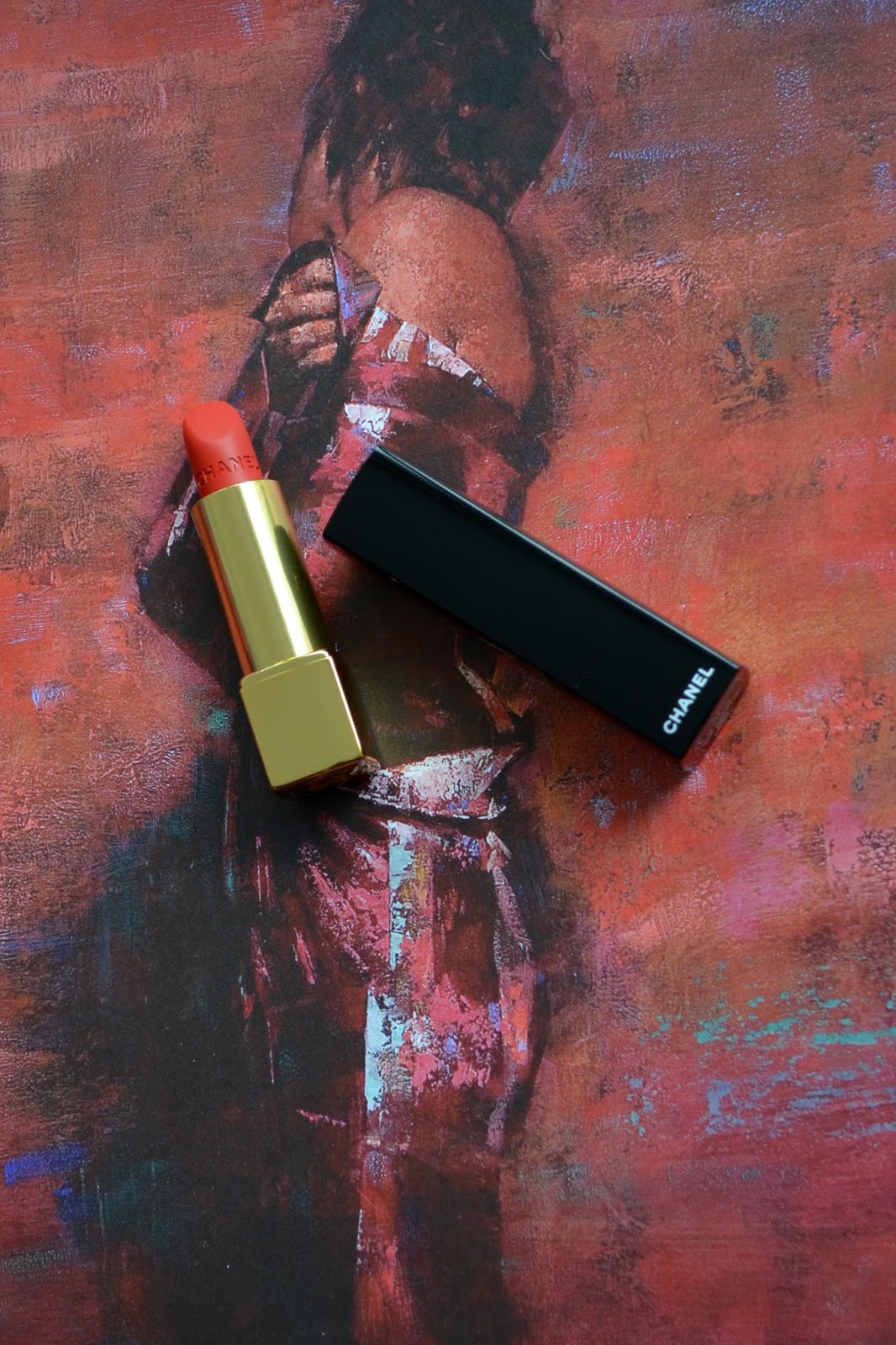 Chanel Rouge Allure Velvet- 57 Rouge Feu - of the comely