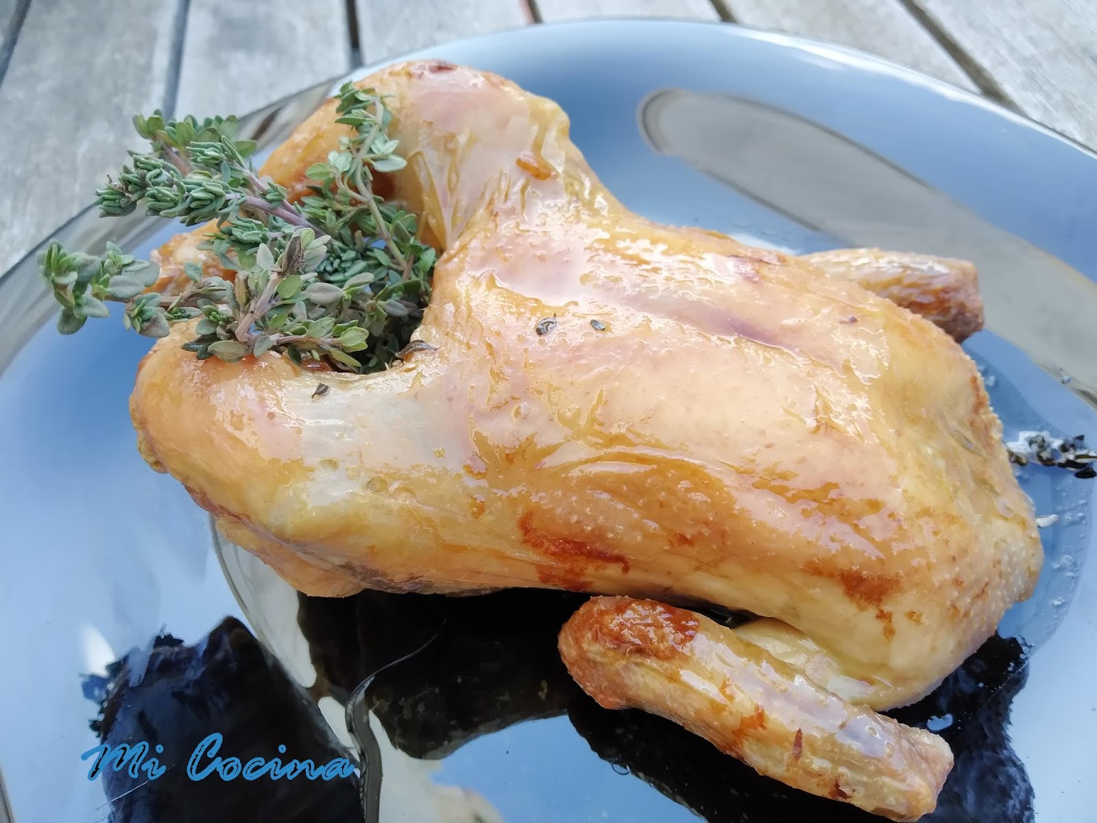 POLLO (PICANTÓN) AL HORNO CON TOMILLO