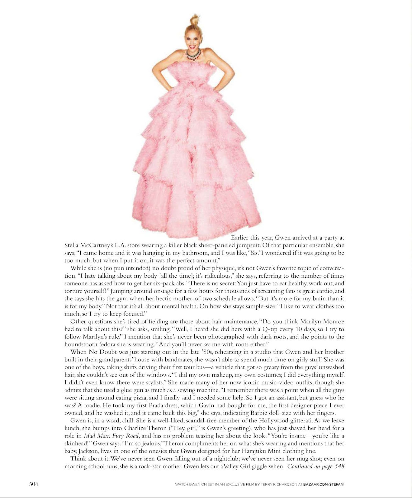 Gwen Stefani Harper S Bazaar September 2012 Just Fab Celebs