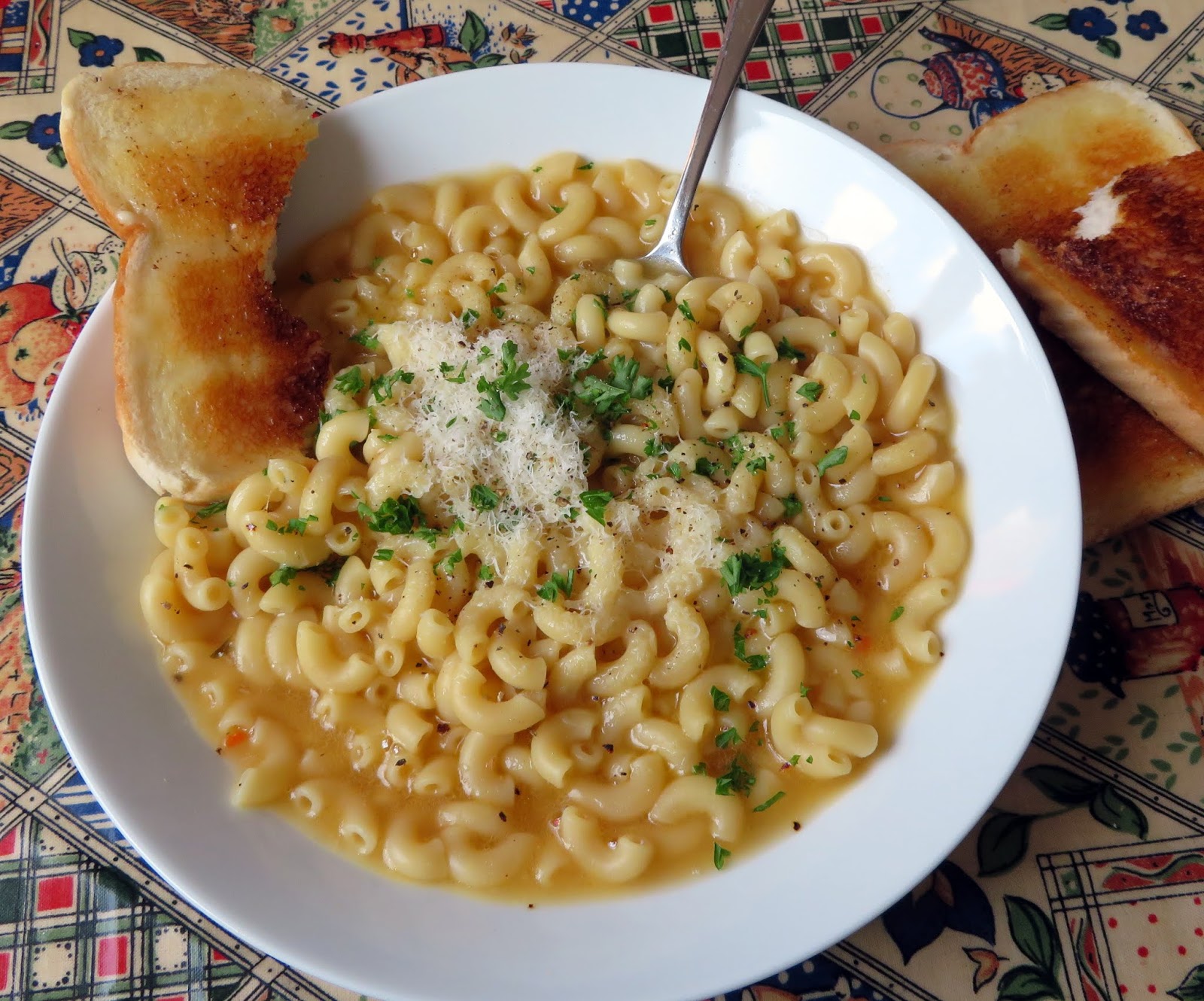 A Simple Pasta with Chicken Broth, Butter & Cheese | The English Kitchen