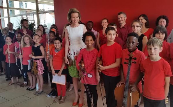 Queen Mathilde of Belgium attends ceremony of the Federal Poverty Reduction Prize to the OCMW-CPAS