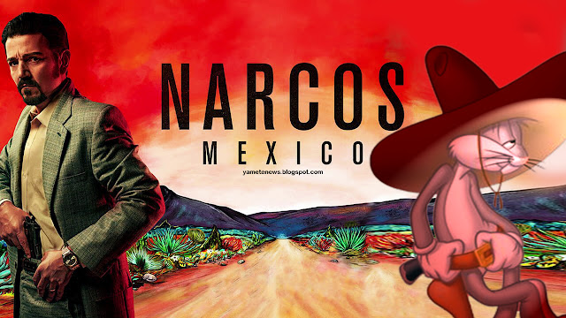Poster Narcos México y Bugs Bunny