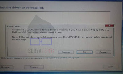 Cara Mengatasi Load Driver Saat Install Ulang Windows 7 load driver a required cd/dvd drive device driver is missing