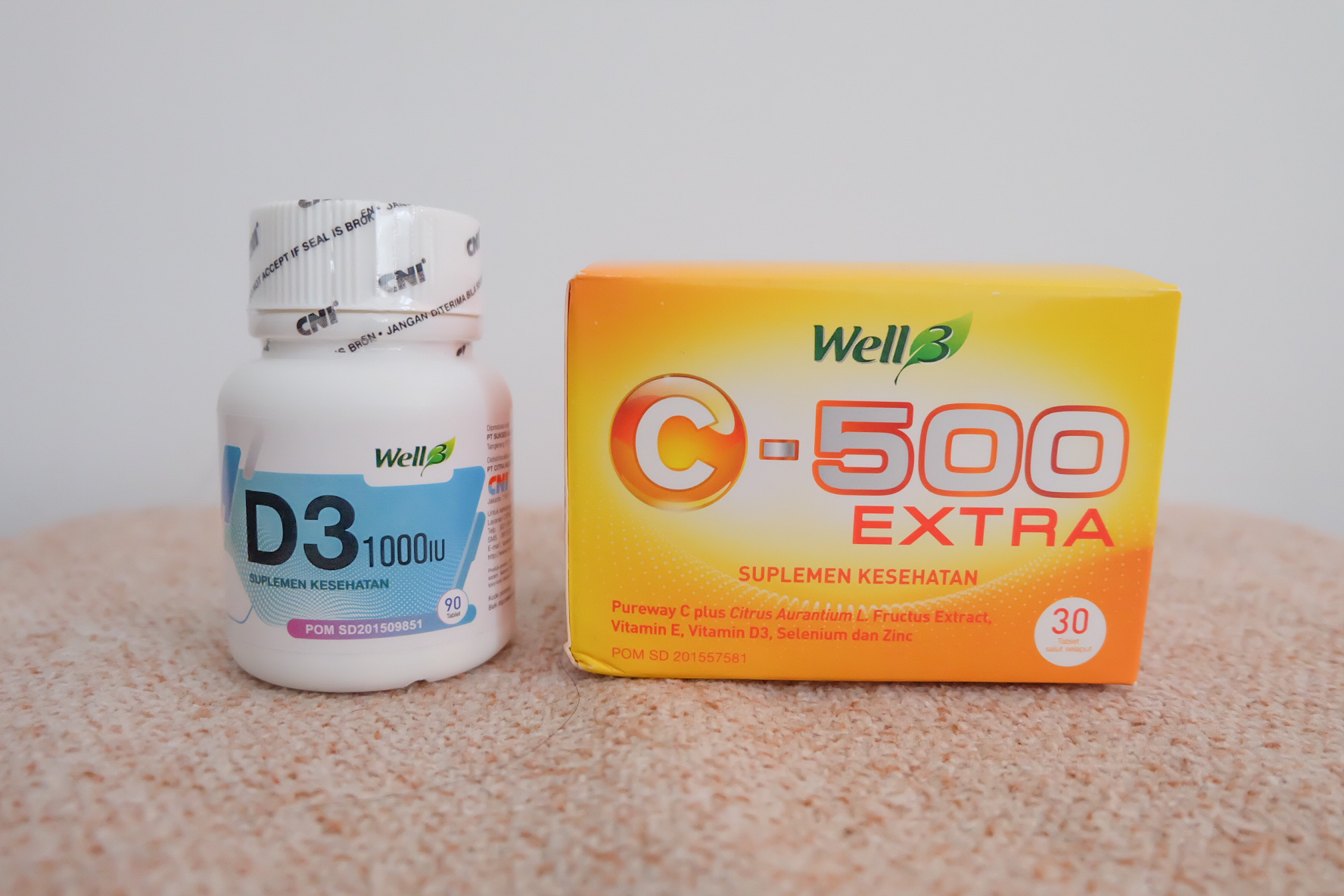 Well3 D3 1000IU & Well C-500 Extra Untuk Meningkatkan Imunitas