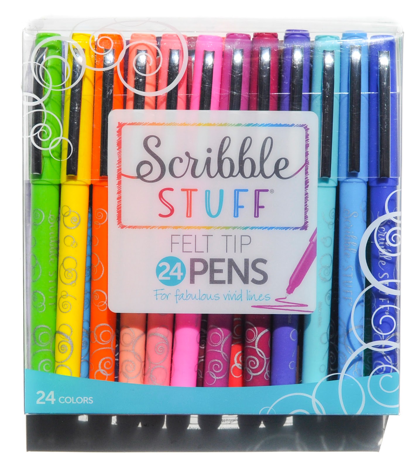 Felt Tip Pens Markers Assorted Colors by Scribble Stuff School