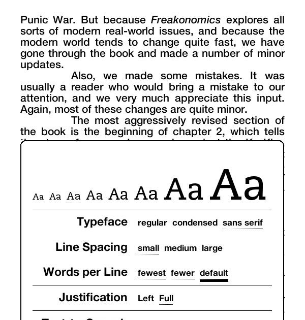 Customize Amazon Kindle Keyboard horizontal text margin