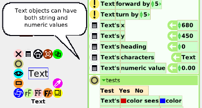 Squeak Etoys Scripting: Displaying Number or String Output