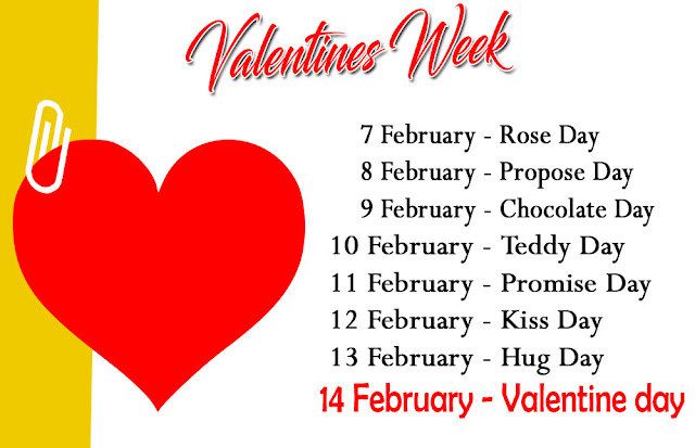 rose day propose day chocolate day teddy day