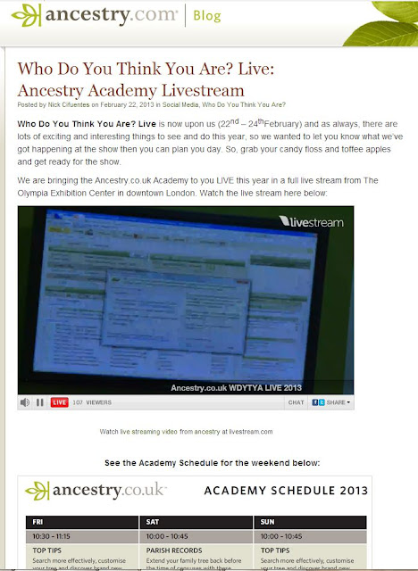 Who Do You Think You Are Streaming UpFront with NGS: Who Do You Think You Are Conference -- FREE Live