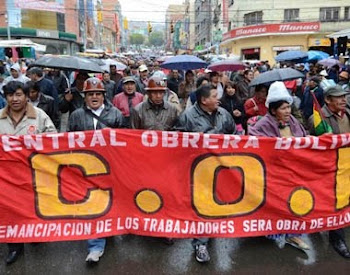 también en Potosí. de manera compacta marcharon los trabajadores de la COD