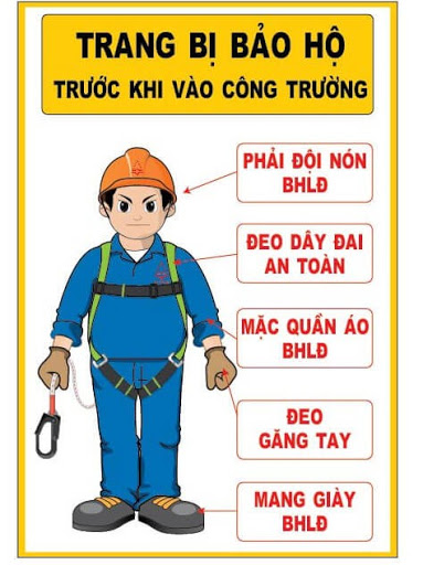 Cách trang bị đồ bảo hộ lao động trong xây dựng