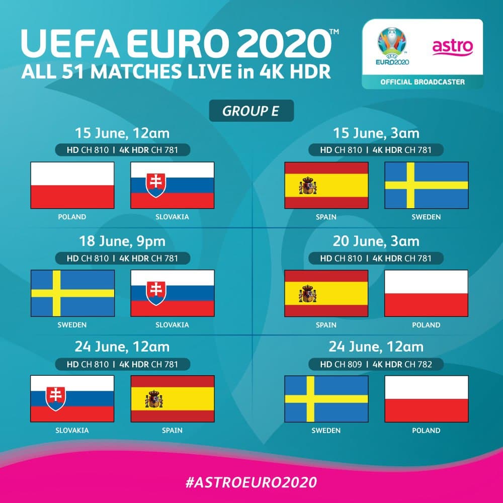 Euro 2021 malaysia time