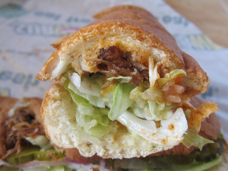 Review Subway Applewood Pulled Pork Sub