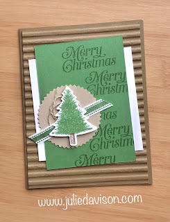 Stampin' Up! Perfectly Plaid Christmas Card ~ 2019 Holiday Catalog ~ #stampinup #christmas ~ www.juliedavison.com