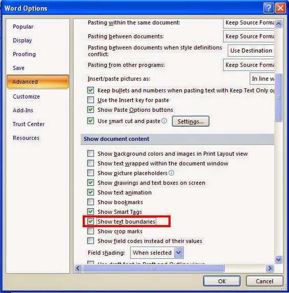 Cara Menampilkan Teks Boundaries (Garis Tepi) Pada Ms.Office Word