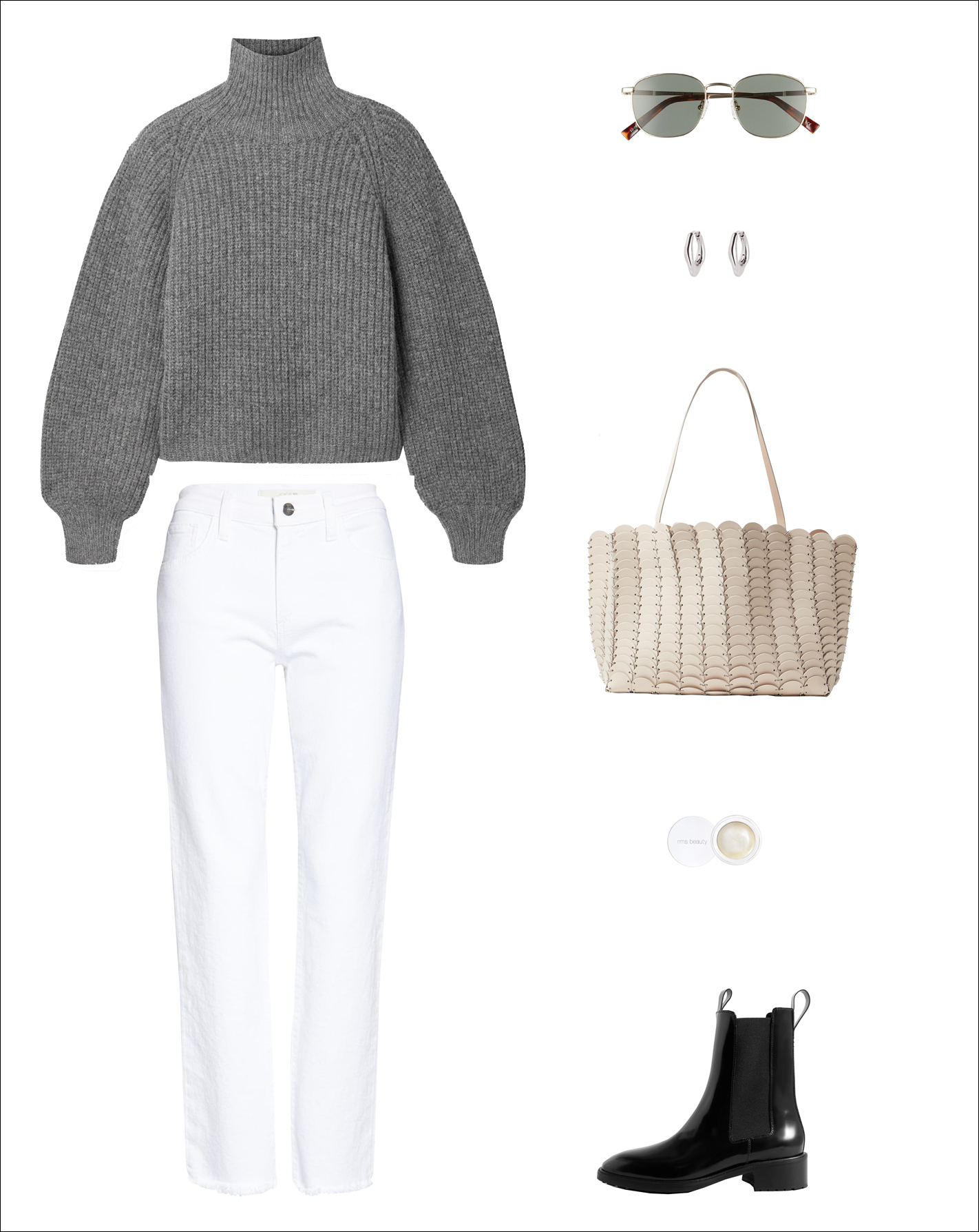 A Stylish Yet Practical Way to Wear Your White Jeans Now