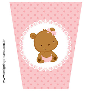 Teddy Bear in Polka Dots: Free Printable Mini Kit. Teddy Bear in Polka Dots Free Printable Labels.
