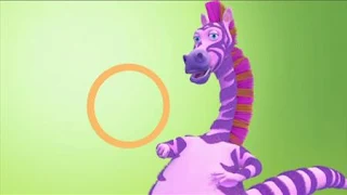 Ziggy the Zebrasaurus raps about shapes. Sesame Street Episode 4416 Baby Bear's New Sitter season 44