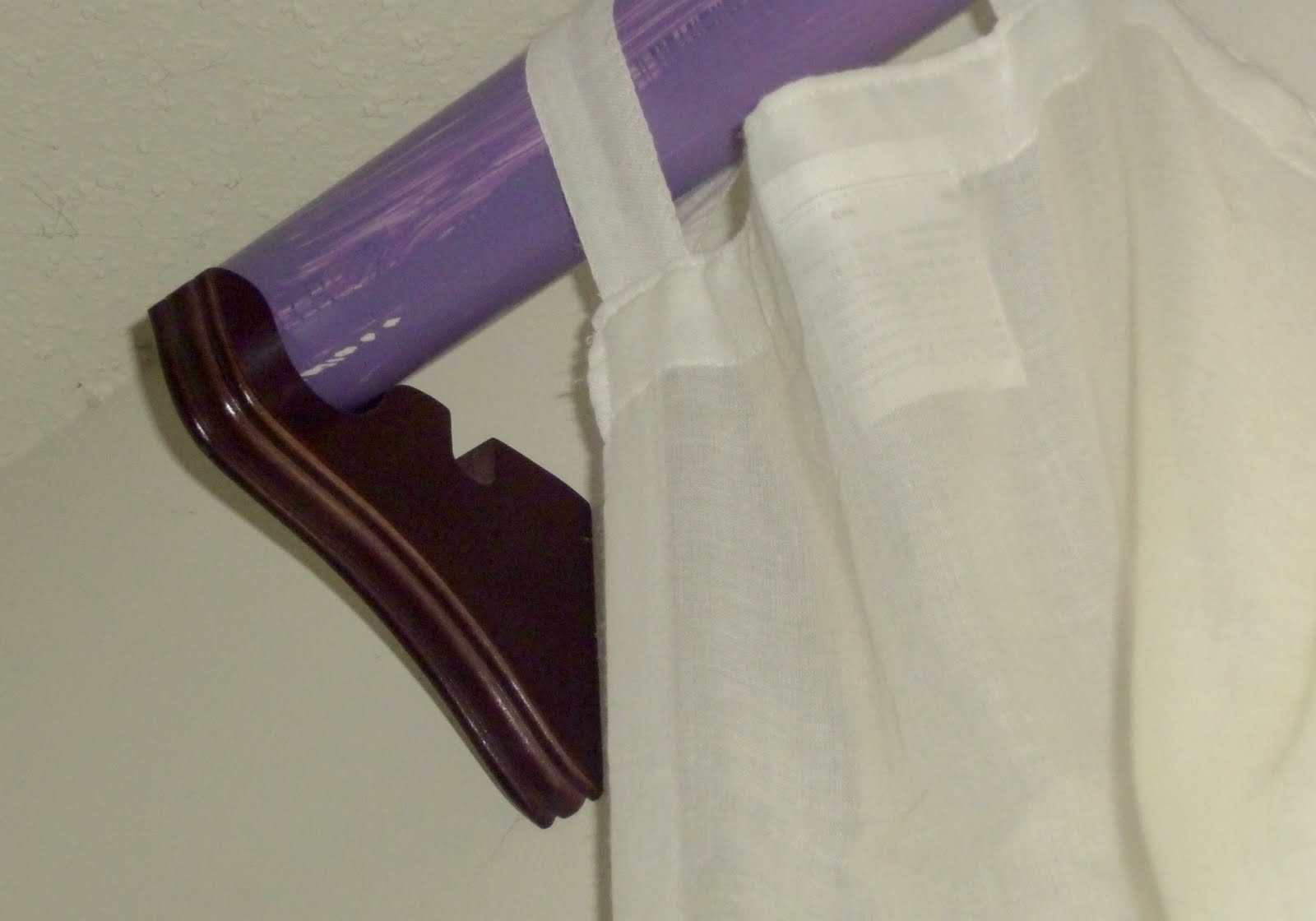 cleverkristy pvc turned curtain rod.