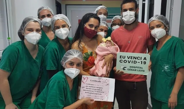 ‘Ela é um grande milagre’, diz enfermeira após bebê de 36 dias vencer Covid