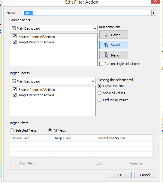 Tableau Visualizations How to clear the Filter Values in the Dashboard