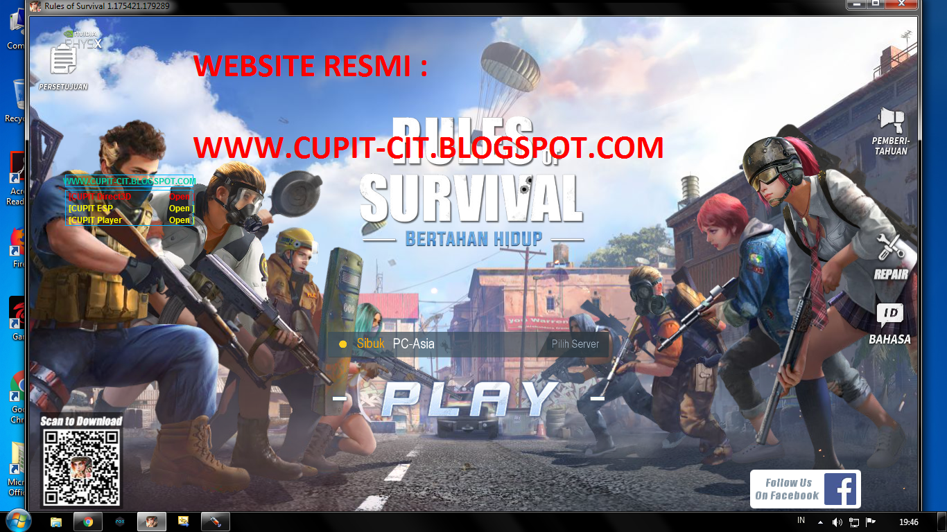 Cheat Rules Of Survival (ROS) PC Juli 2018 - Wallhack,Chams,Jump High,Magne...