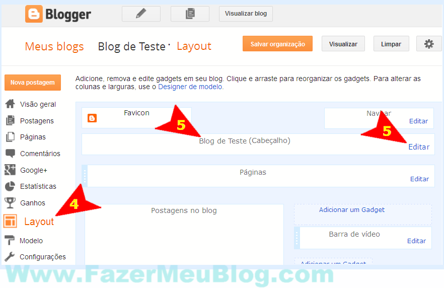 passos pra colocar logo no blogger com interface atualizada