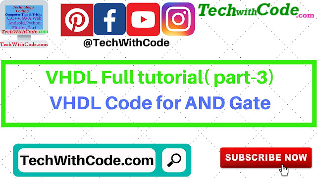 VHDL code for AND Gate[TechWithCode.com]