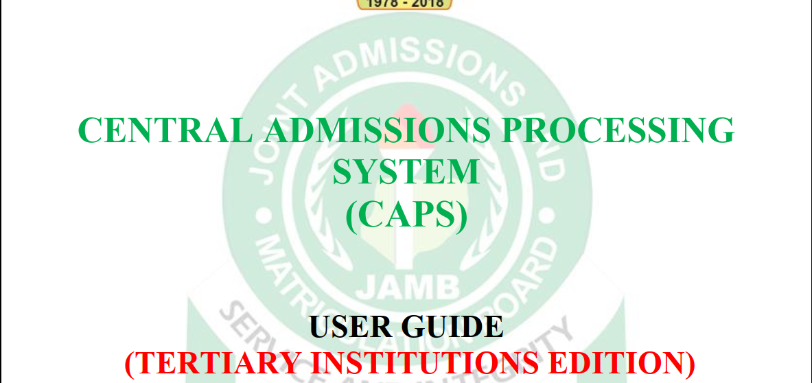 JAMB CAPS Deadline for Acceptance of Admission Offer 2019/2020