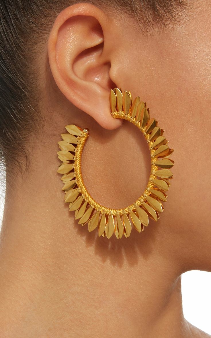 Statement gold earrings
