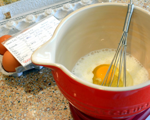 Mixing batter for Lifetime Pancakes ♥ KitchenParade.com, light, fluffy pancakes scaled from a tiny batch for one or two to a large batch for a big family or hungry teenagers. Rave reviews!