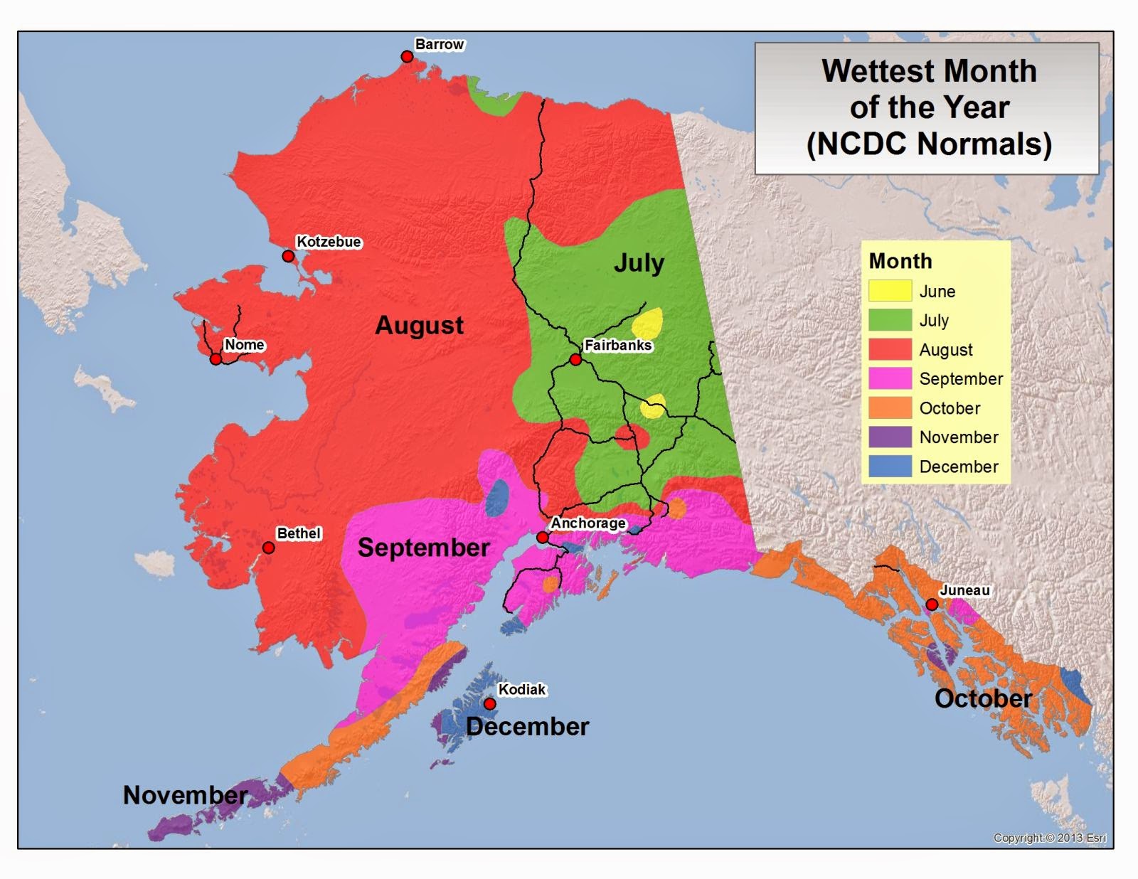 Deep Cold Alaska Weather & Climate September Precipitation Days