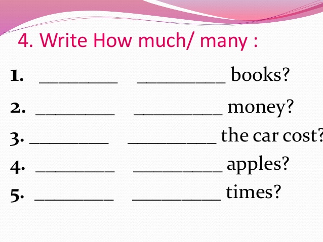 grammar worksheets How many, How much, few, a few, little , a little.